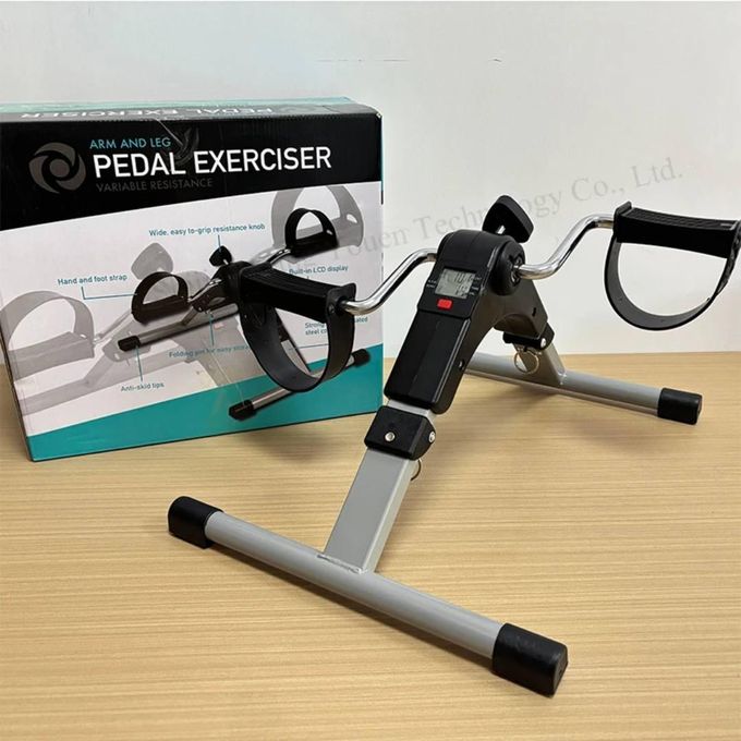 Mini vélo d’exercice portable avec écran LCD, pédalier d’exercice pour bras et jambes