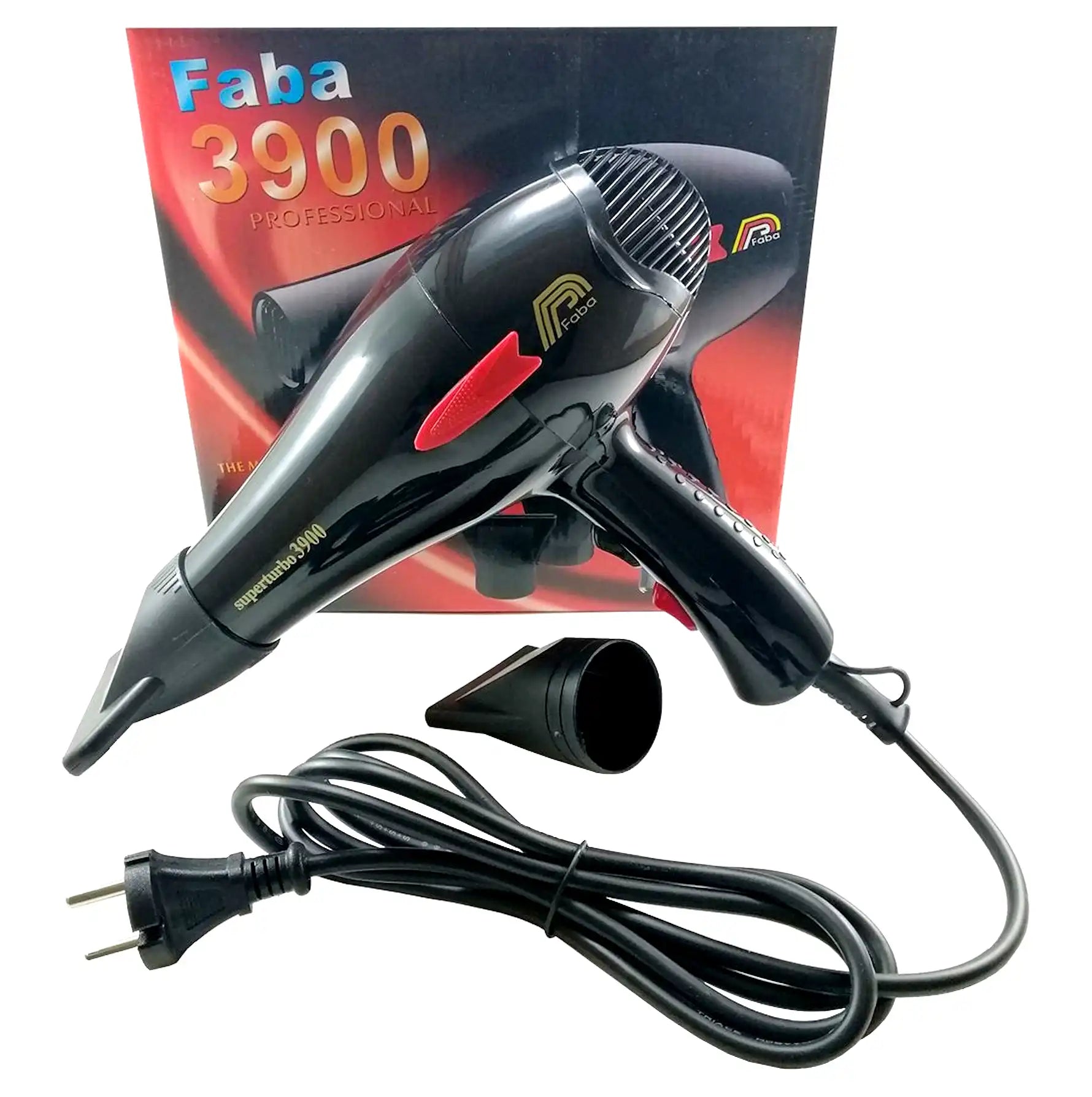 Sèche-cheveux professionnel FABA Super Turbo 3900 Noir