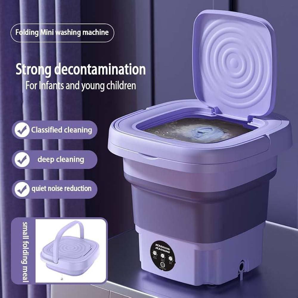 Mini machine à laver, Lave-linge Compact et Pliable Idéal pour les Petits Espaces pliable portable
