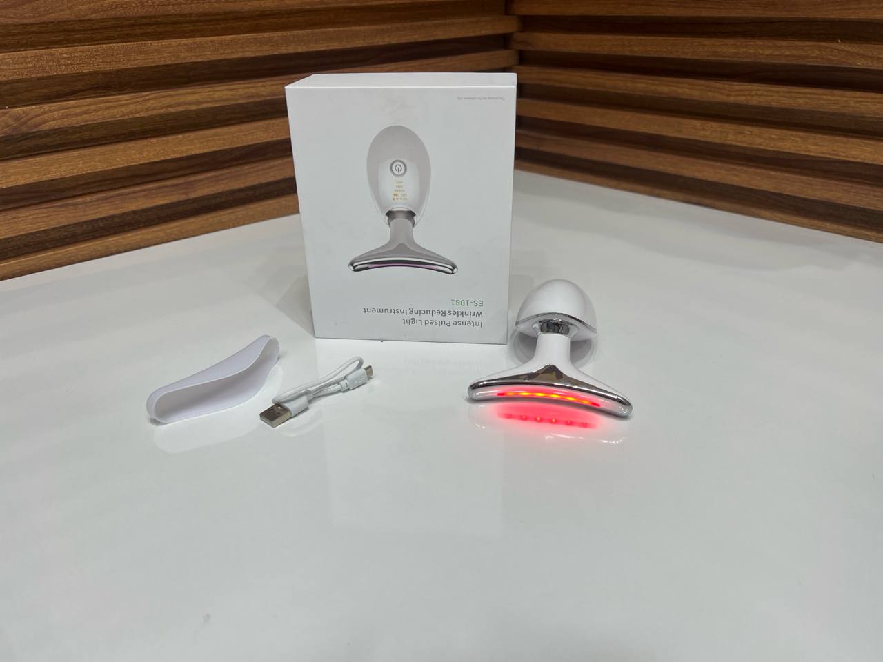 Appareil Laser de Massage pour le Cou, Visage et Peau, Rajeunissement et Vitalité, lumière LED, soin de peau