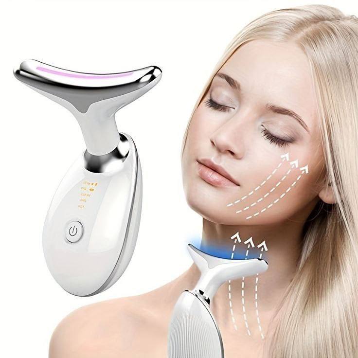 Appareil Laser de Massage pour le Cou, Visage et Peau, Rajeunissement et Vitalité, lumière LED, soin de peau