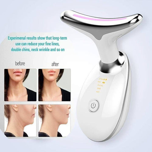 Appareil Laser de Massage pour le Cou, Visage et Peau, Rajeunissement et Vitalité, lumière LED, soin de peau